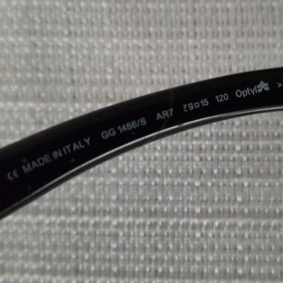 Gucci Sunglasses Black GG 1486/S AR7 Italty - Picture 5 of 8